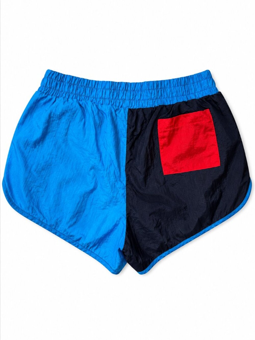 Champion Colorblock Athletic Running Shorts Blue Red Women's Medium Pockets - Picture 4 of 9